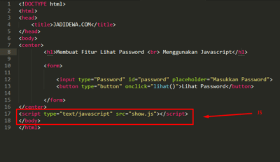 Membuat Fitur Lihat Password Membuat Fitur Lihat Password Menggunakan JavaScript - JADIDEWA.COM